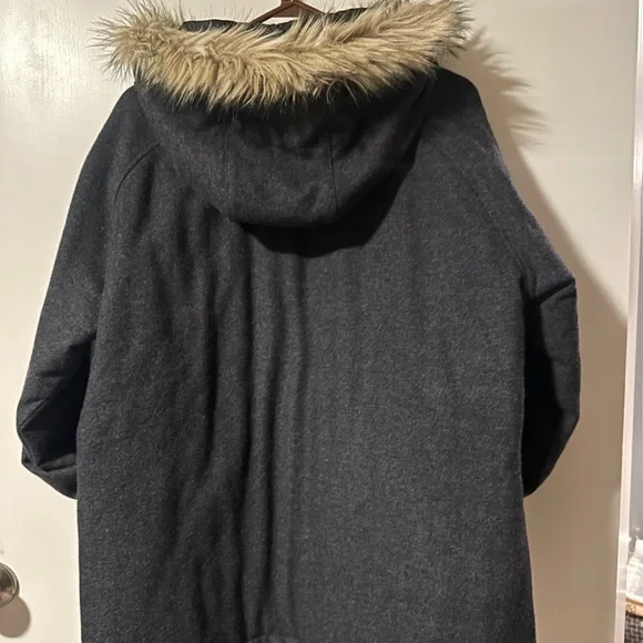 Carhartt Wool Blend Quilted Jacket Fur trim hood for Women Size XL - Picture 5 of 11